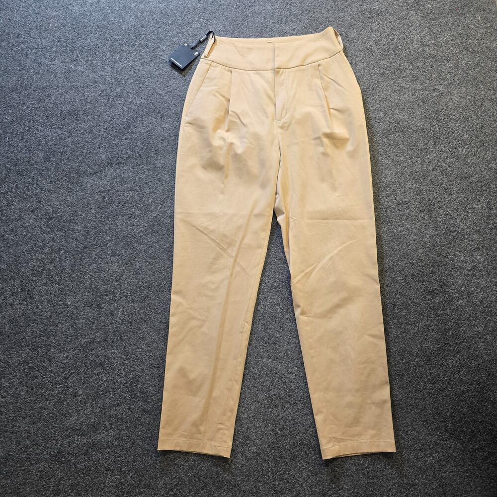 Mossimo Dutti Pants Womens Size 4 Brown Khaki Pleated Hight Waist Taper Career